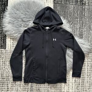 Under‎ Armour Women's Black Hooded Semi-Fitted Sweatshirt Size Medium
